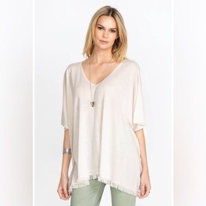 Johnny Was Cream Cashmere Lightweight Poncho